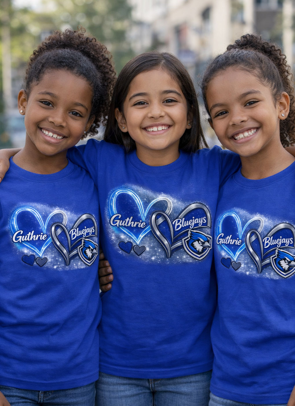 Youth Bluejay Hearts Spirit Tee