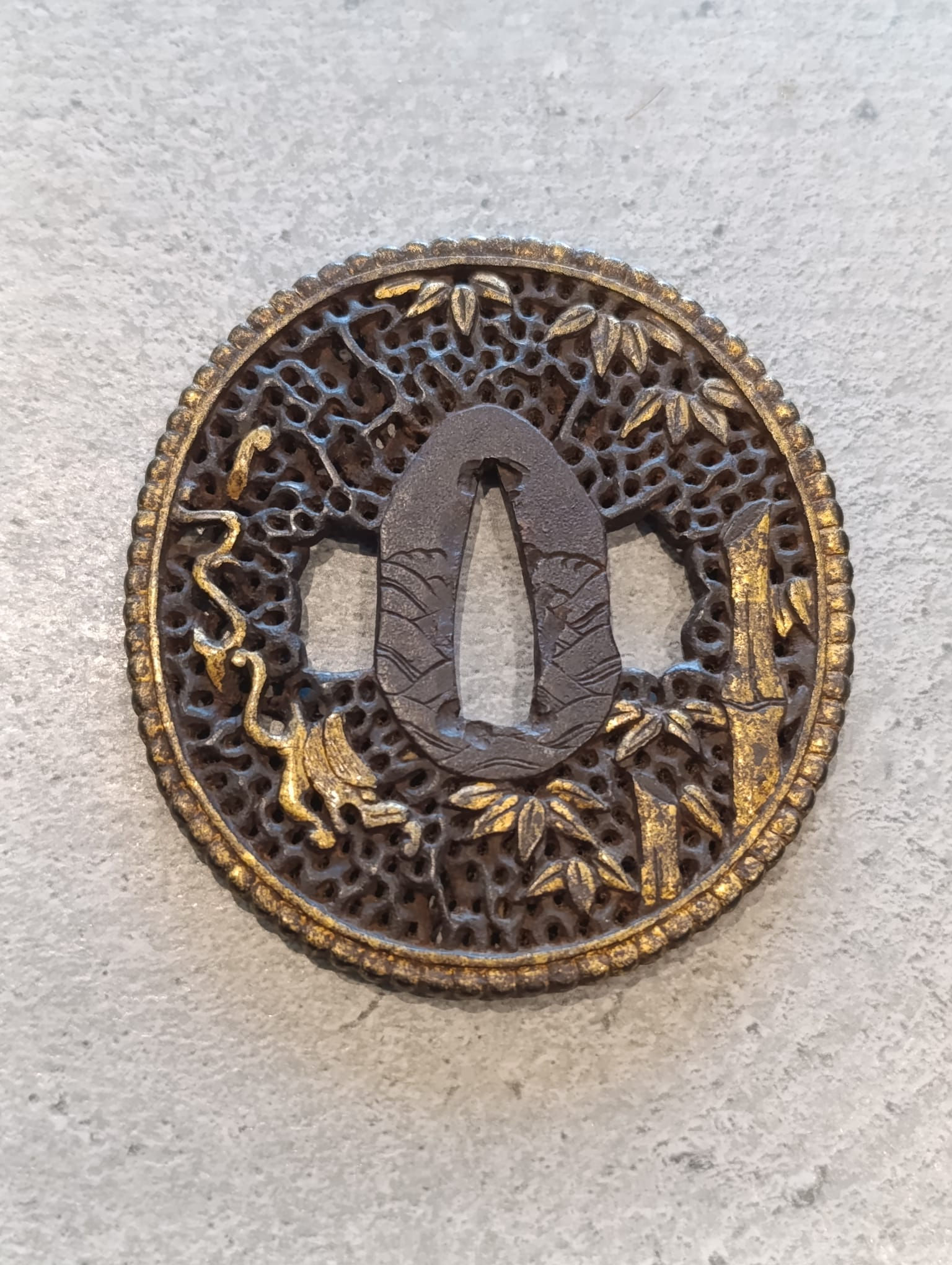 TSUBA NAMBAN DRAGON BAMBOU MARU-GATA