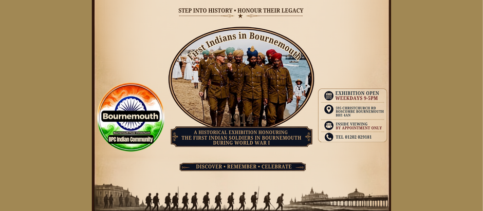 Historical Exhibition Honouring The First Indian Soldiers In Bournemouth During World War I