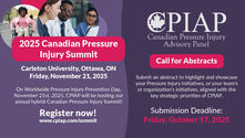 Register now or submit an abstract for the Canadian Pressure Injury Summit – Friday, November 21, 2025