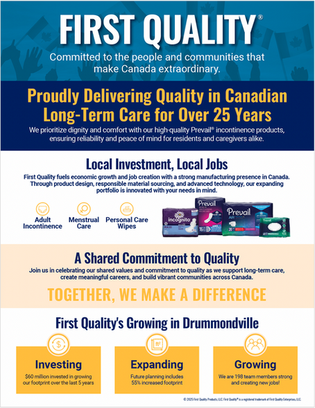 Introducing First Quality®: Proudly delivering quality in Canadian Long-Term Care for over 25 Years