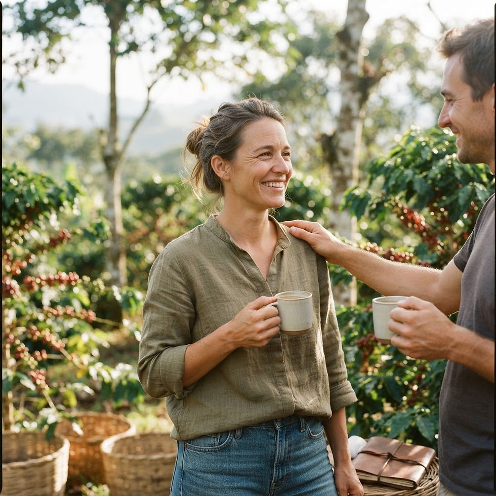 Plantation de café durable produisant des grains de café de qualité