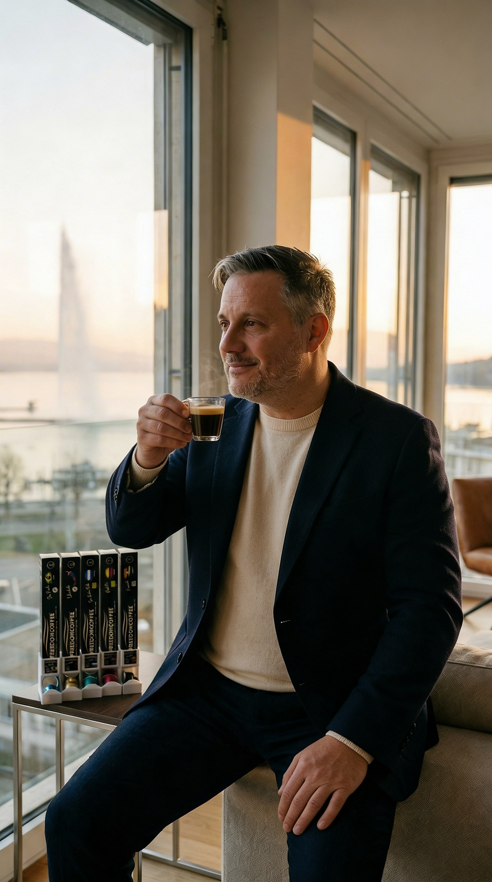 Tony Sedita sélectionnant des cafés d'origine pour FREEDOMCOFFEE®