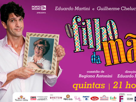 Eduardo Martini e Guilherme Chelucci vivem uma história engraçadíssima entre mãe e filho toda quinta