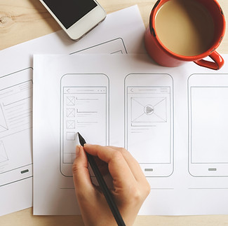 mobile app sketches - UX/UI design