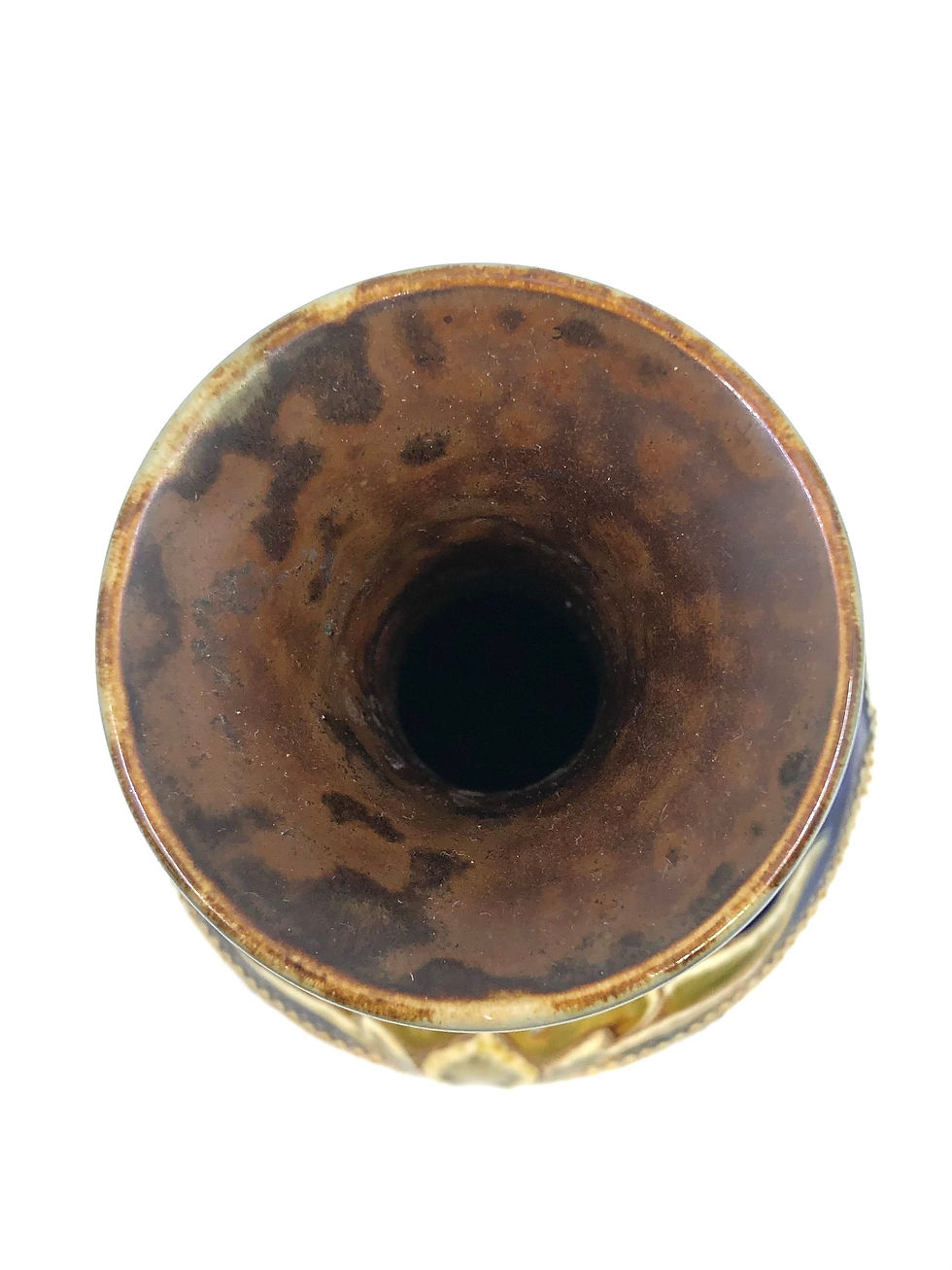 縮圖：Doulton Lambeth Hand painted stoneware vase with Roosters