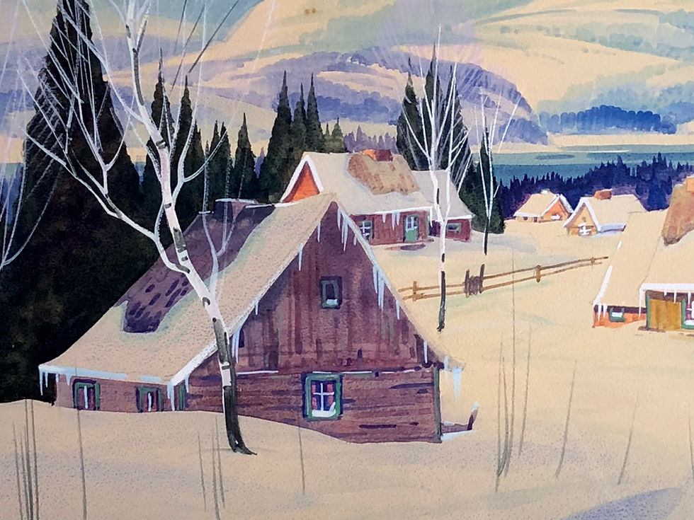 縮圖：Graham Norwell (Canadian 1901-1967) Watercolour winter scene