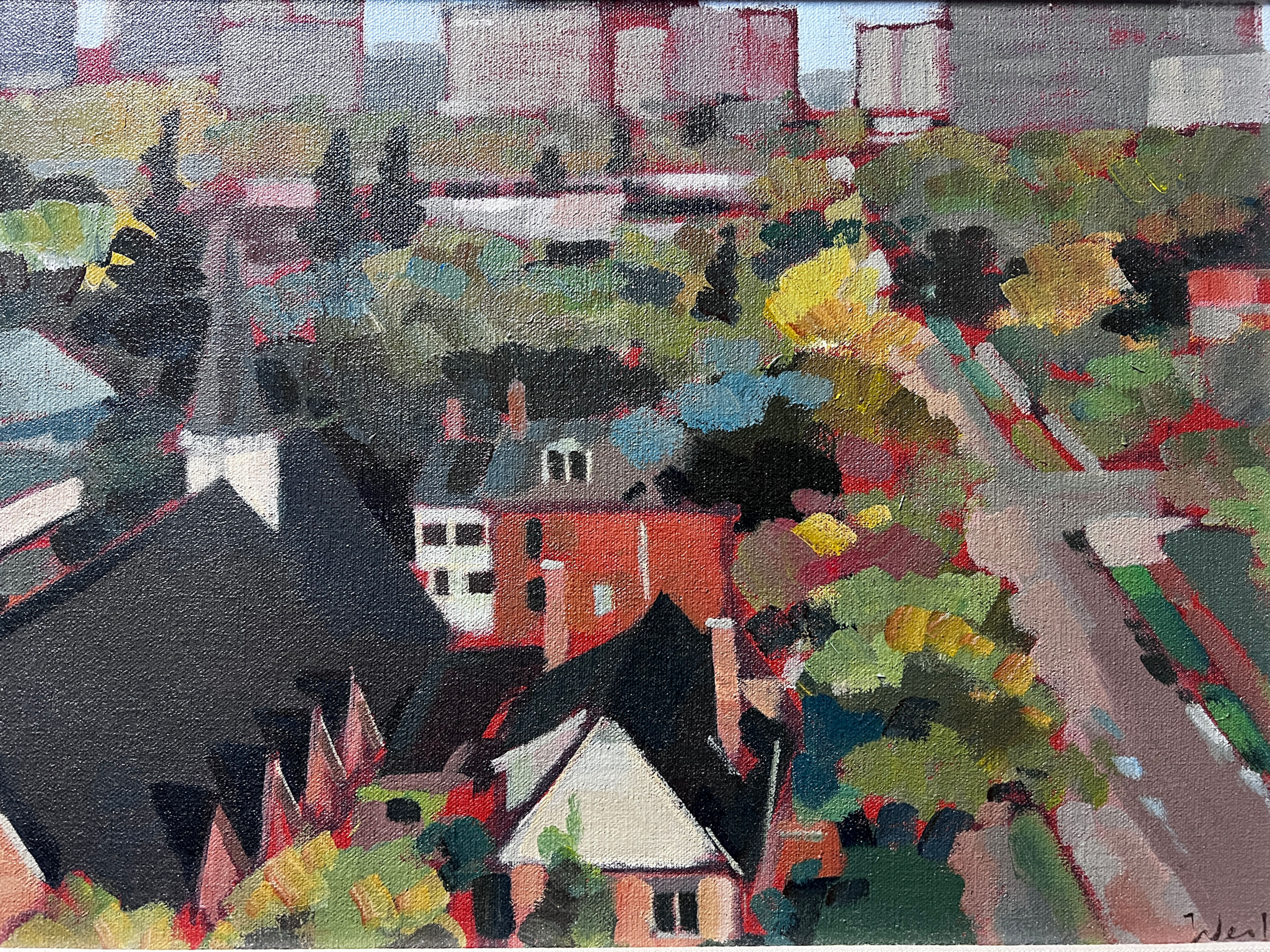 Jim Vest (British/Canadian) – Urban Landscape Oil on Canvas