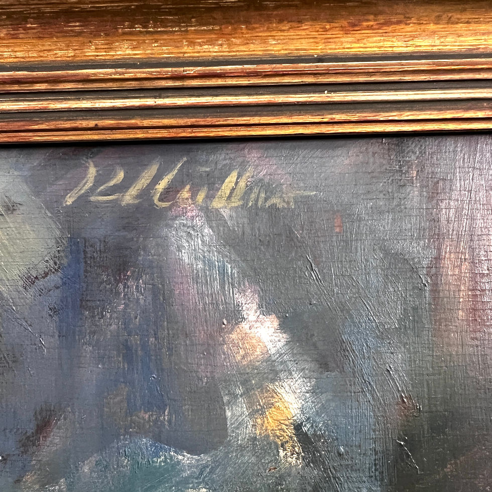 Miniature : A large vibrant Floral Still Life on board by German Artist R Mueller