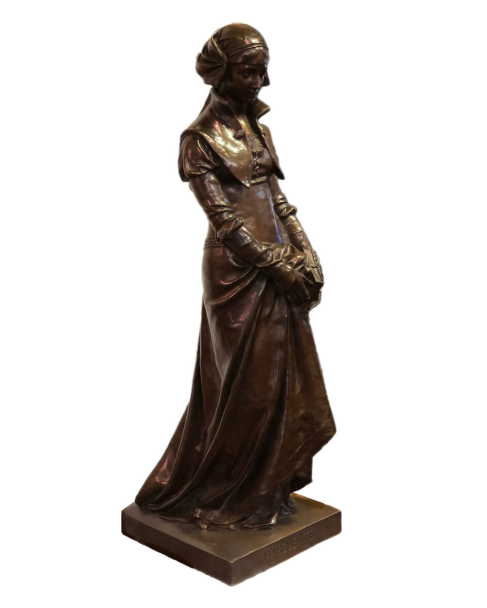 Miniature : "Marquerite" Bronze Sculpture by Eugène Antoine Aizelin
