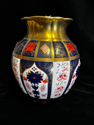Large Royal Crown Derby Old Imari Vase #1128 | Martine Boré Antique