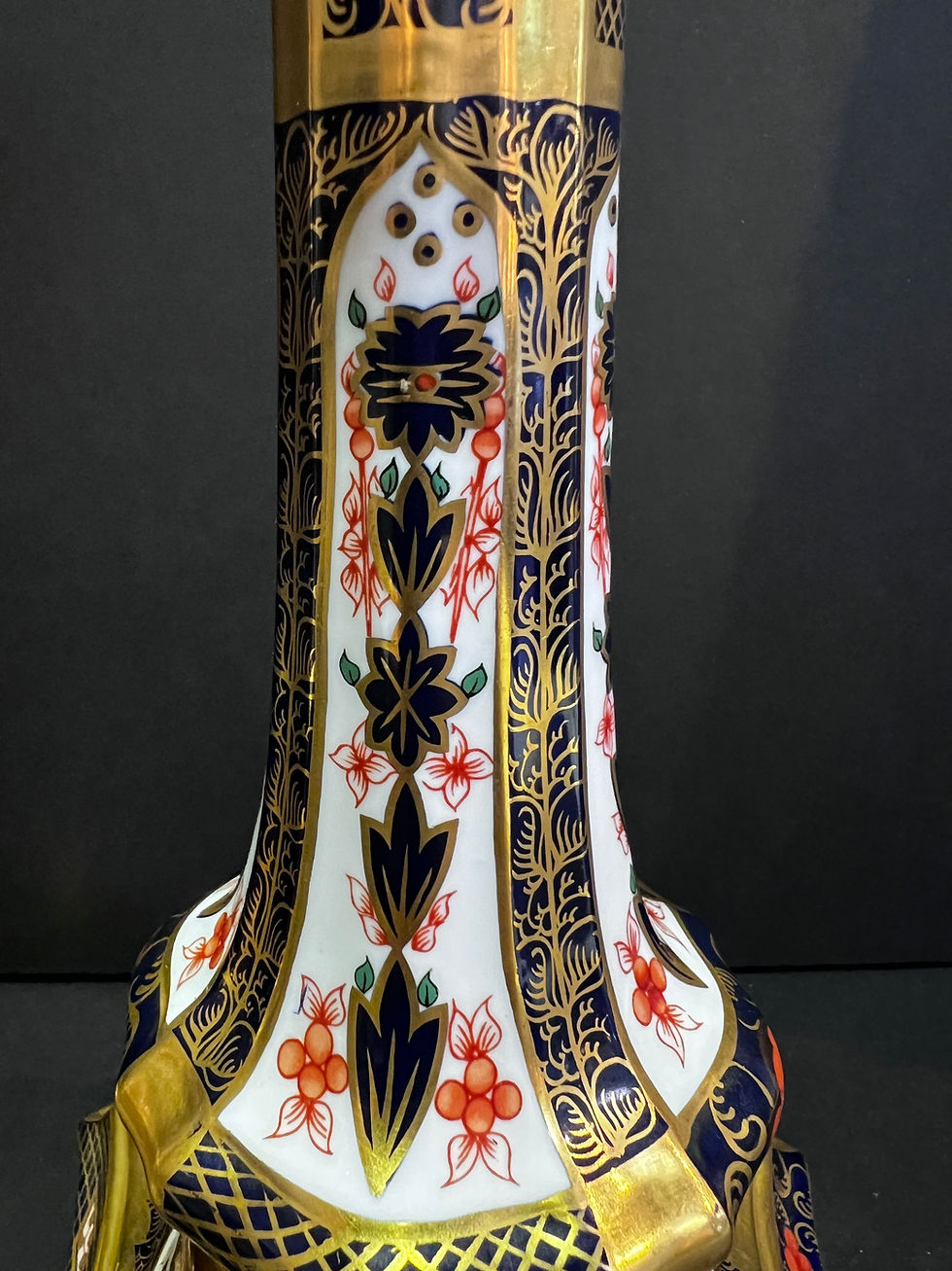 Thumbnail: Pair of Royal Crown Derby Old Imari Candlesticks