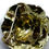 Miniature : 14K Yellow gold enamel and green gemstone eyes made by "Martine" c.1970