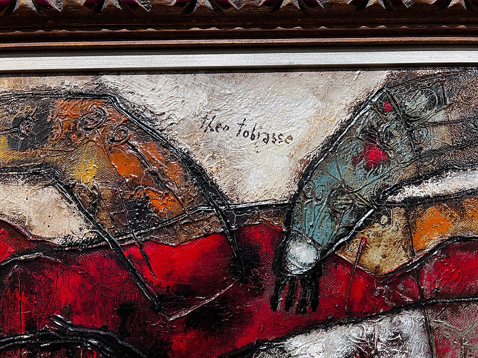 Miniature : Theo Tobiasse" Le Jeune Homme et la mer"