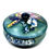Thumbnail: Moorcroft pottery Round Green orchid lidded trinket  box