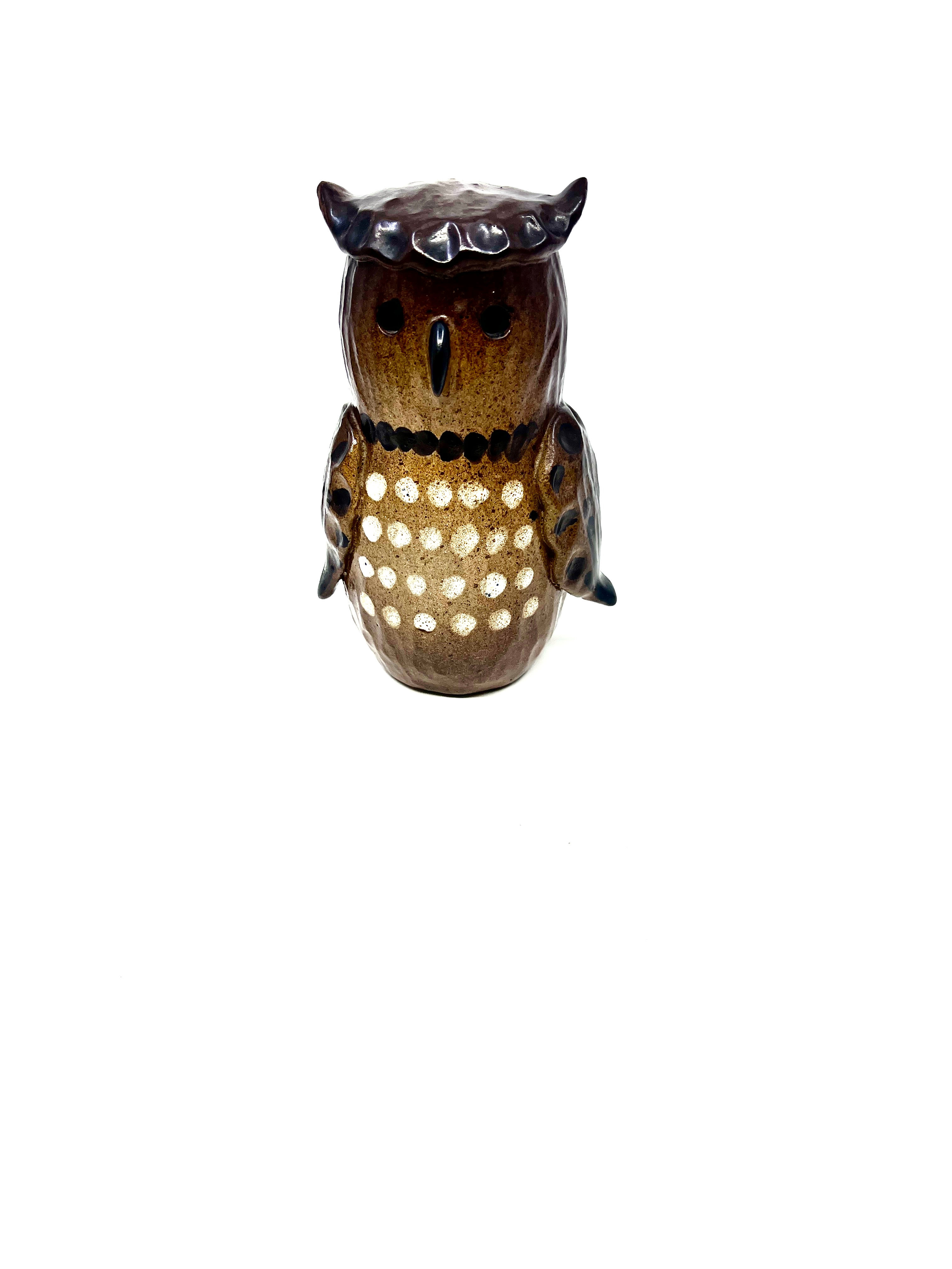 Thomas Kakinuma Brown Pottery owl