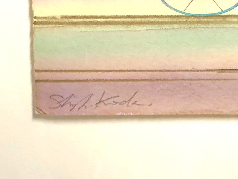 縮圖：Shigeki Kuroda Watercolour painting of bikes and umbrellas