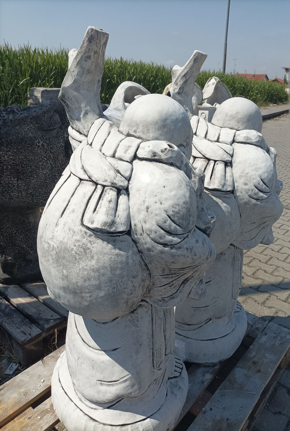 Miniaturbild: XXL Happy Buddha 130 cm 330 kg Steinguss massiv neu