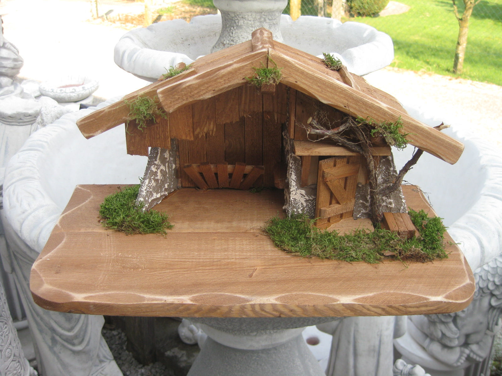 Holzkrippe 40 cm Handarbeit neu