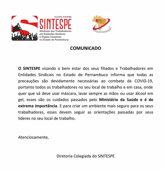 Comunicado Covid 19