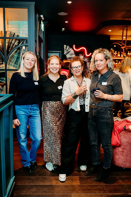 Women networking over coffee at The Guildford Townhouse Coppa Club Surrey