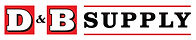 Red, white and black logo for B & D Supply store