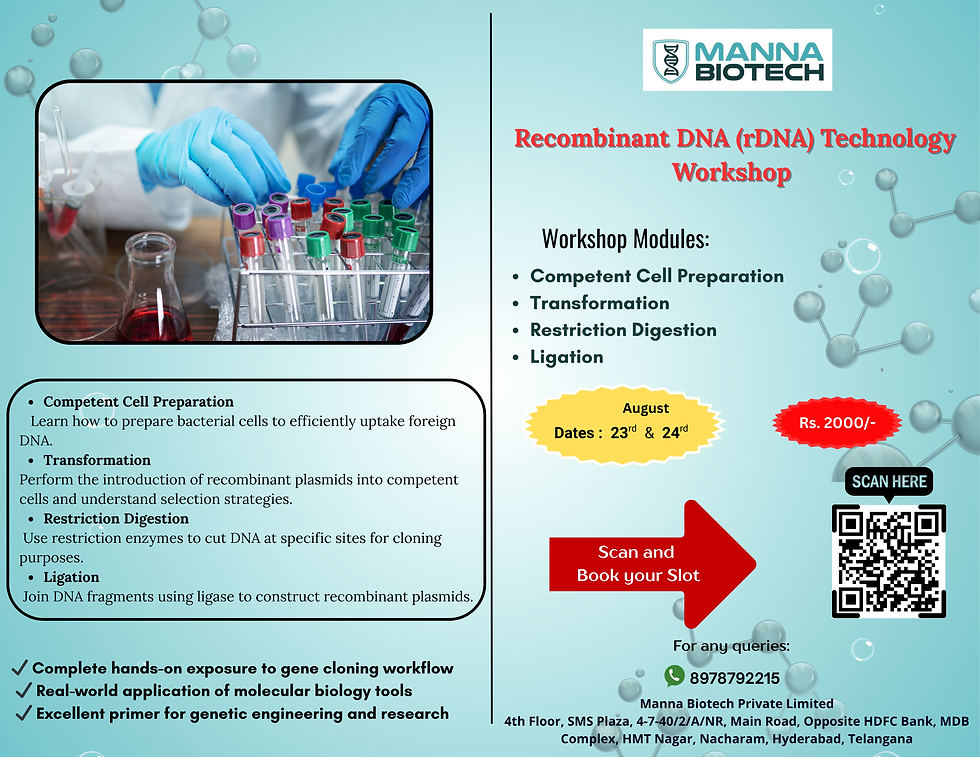 Recombinant DNA (rDNA) Technology Workshop