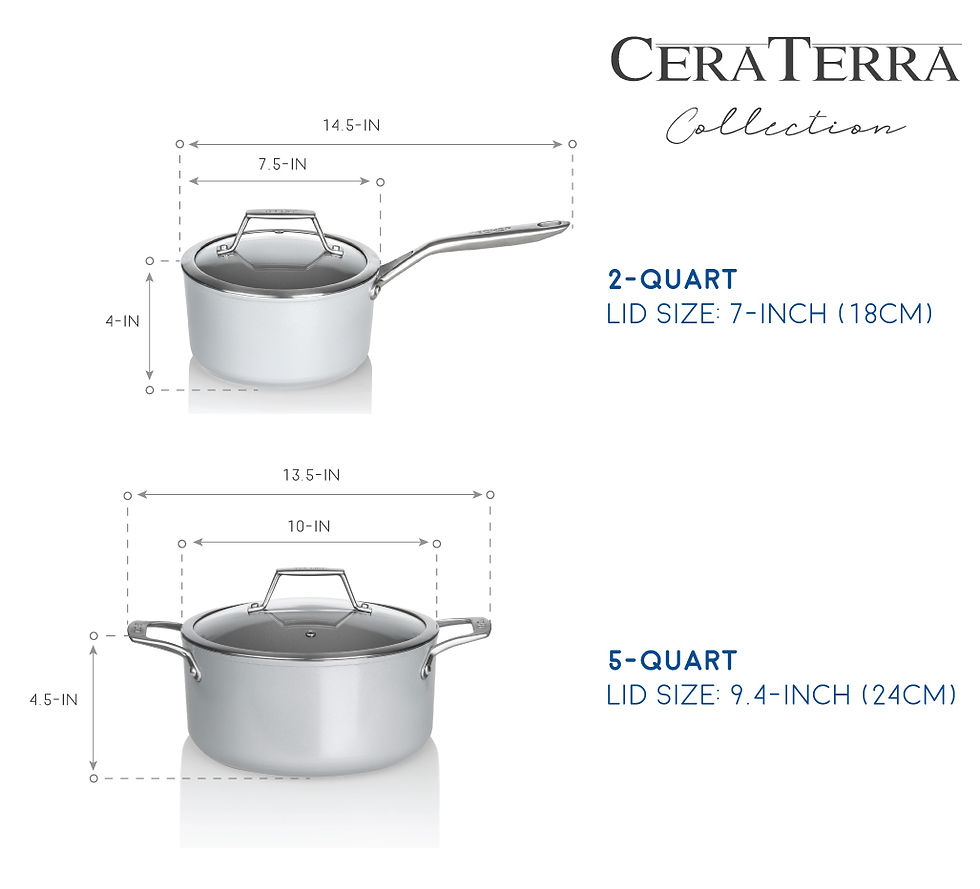 Thumbnail: CeraTerra 6-Piece Cookware Sets