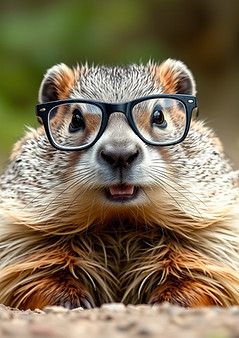 headshot of a groundhog wearing glasses and smiling.jpg