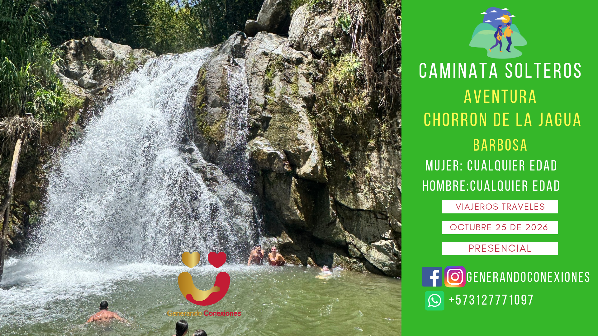 Caminata para solteros: Aventura Chorrón de La Jagua-Barbosa