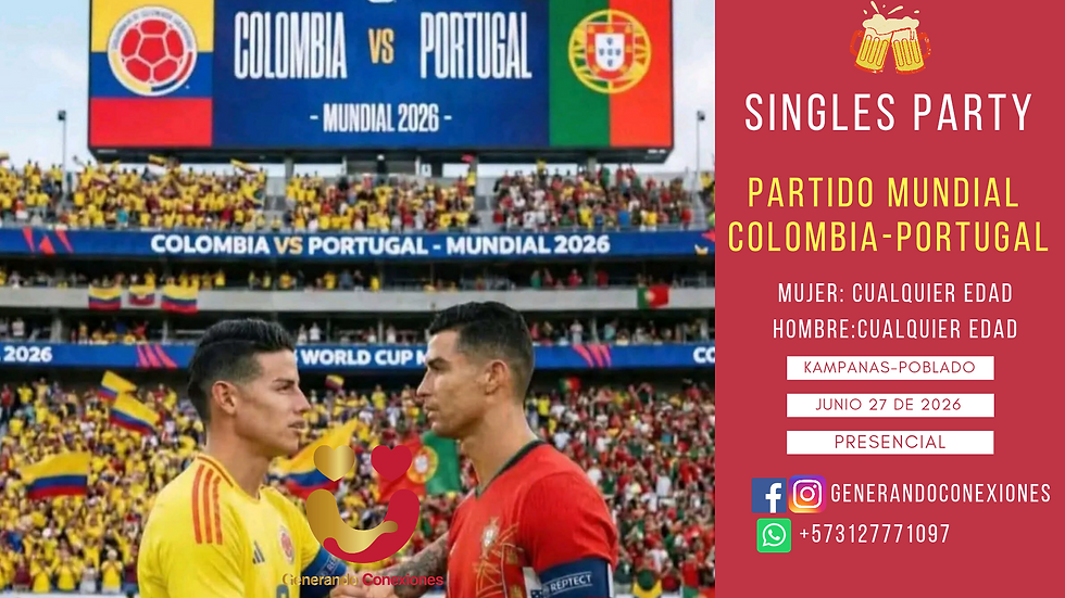 Singles Party: Partido Mundial Colombia Portugal