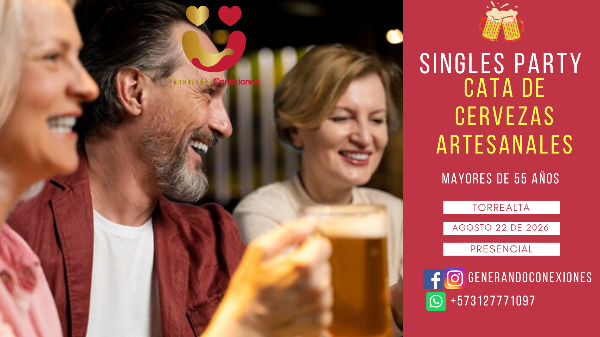 Singles Party: Cata de cervezas artesanales > 55 años