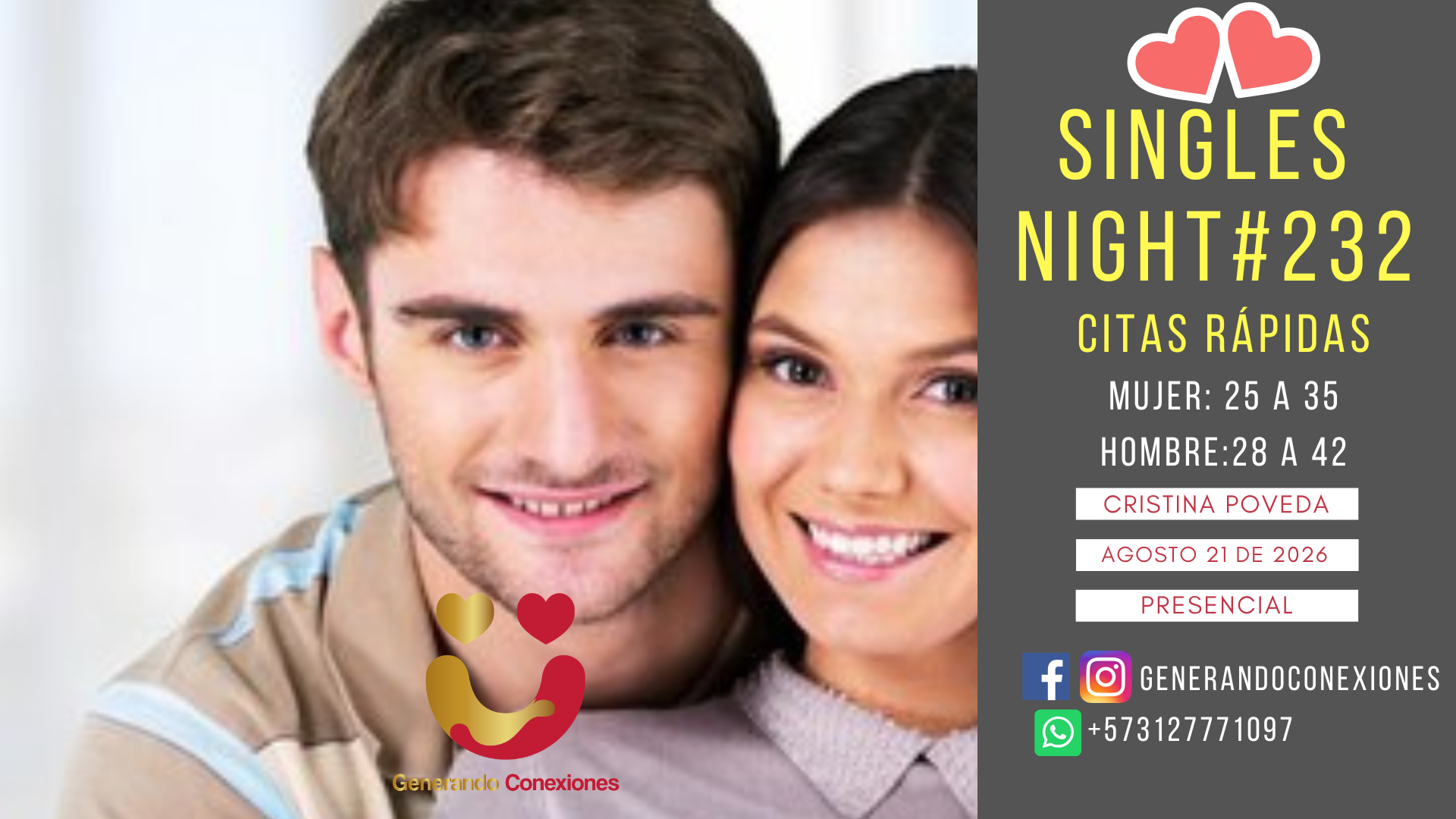 Singles Night #232 (M:25 a 35 - H:28 a 42)