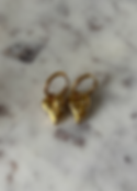 Mini shiny heart oorbellen goud