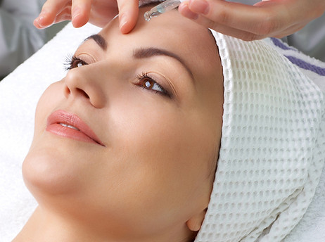 Facial treatment session