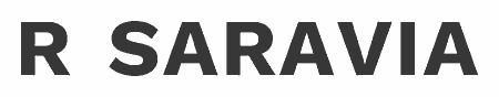 R Saravia wordmark logo, performance marketing consultant