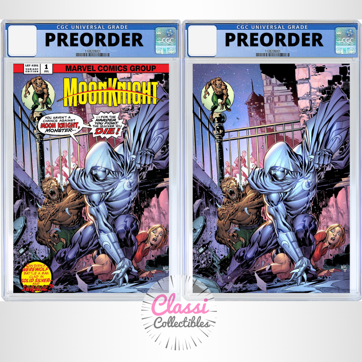 PRE-ORDER: Moon Knight #1 / Werewolf By Night #32 Homage Variants