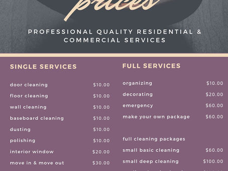 Flat rate services & packages