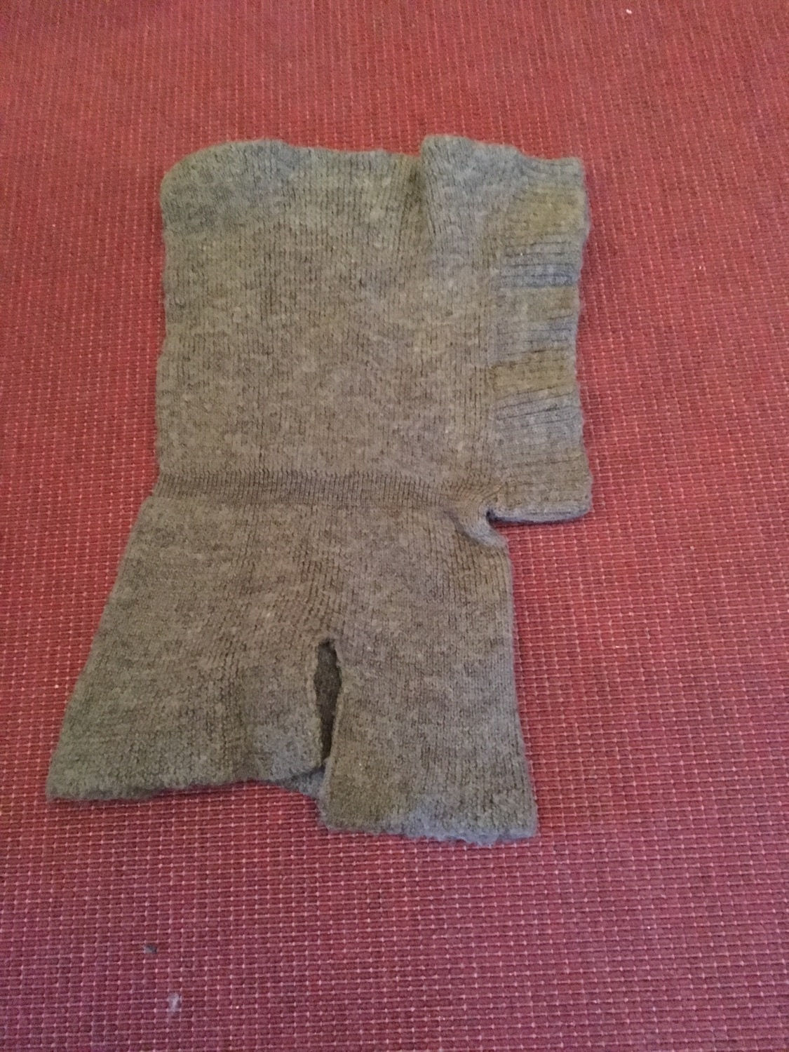 Winter hood gray wool military.