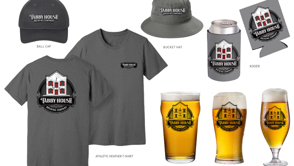 Tabby House merchandise mockups