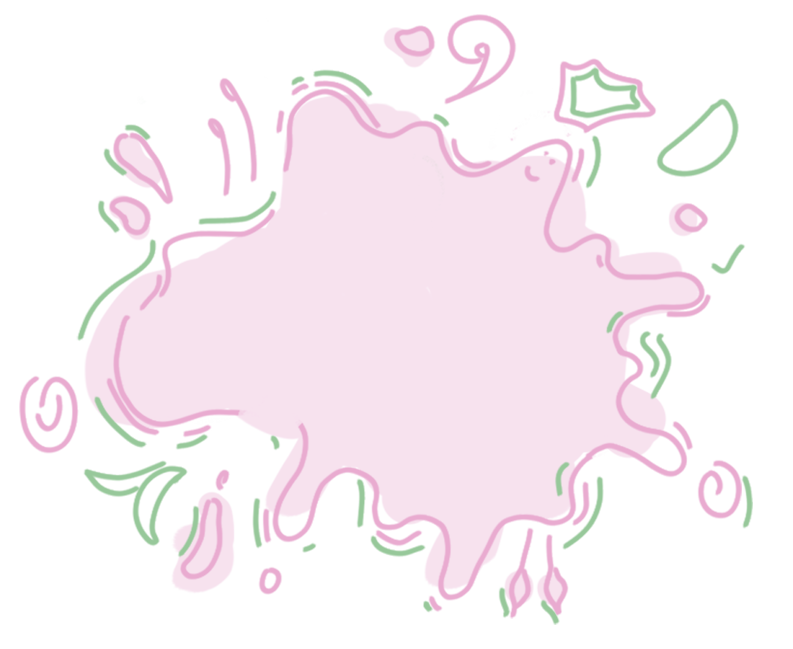 rosa-doodle Textblase