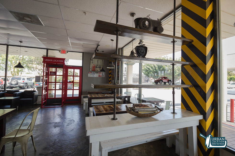 Urban Location Boba Tea House Spacious Seating