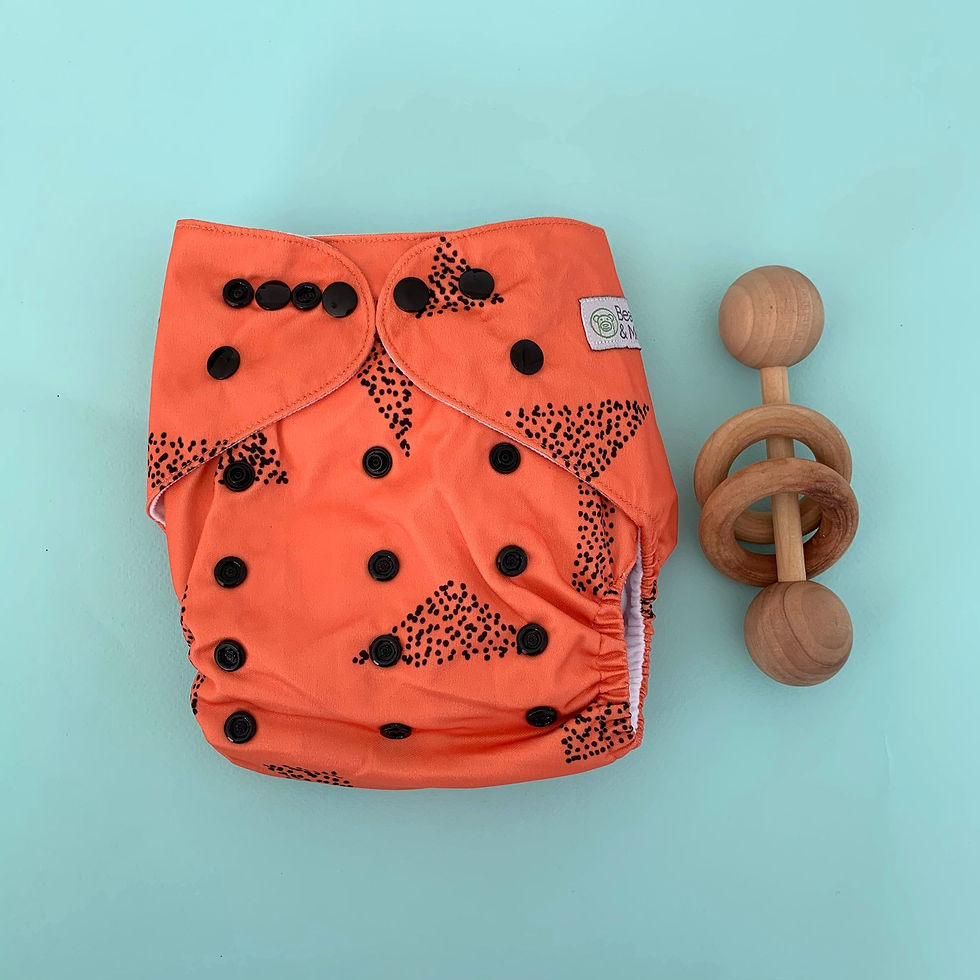 Thumbnail: Rust Shapes Cloth Nappy - Suede Cloth