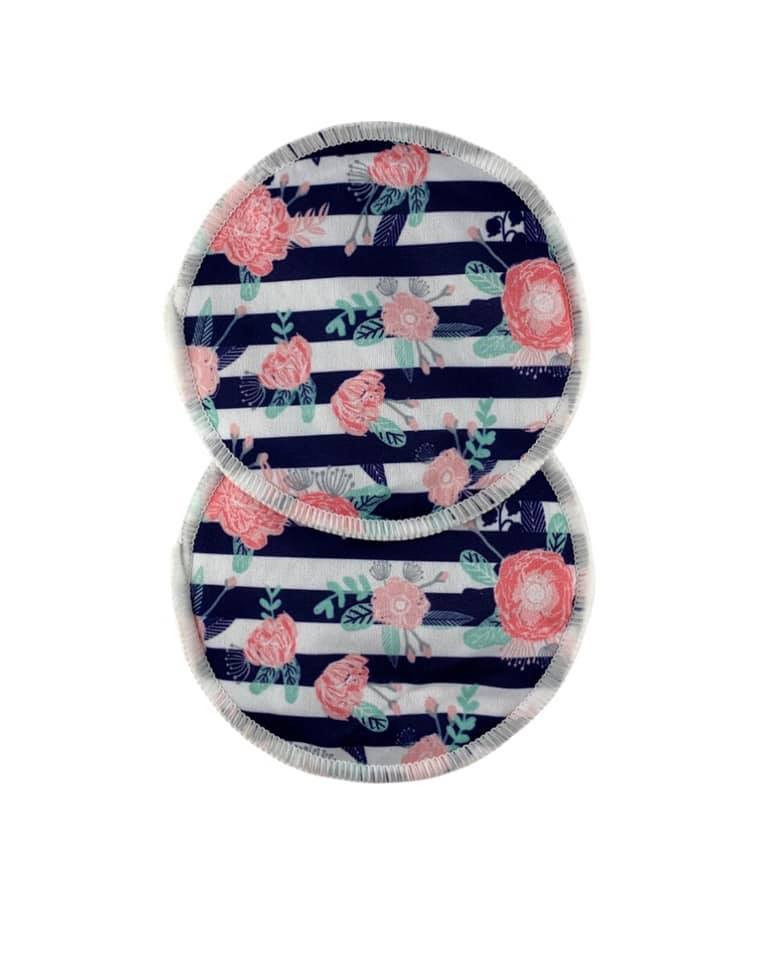 Floral Stripes Breast Pads