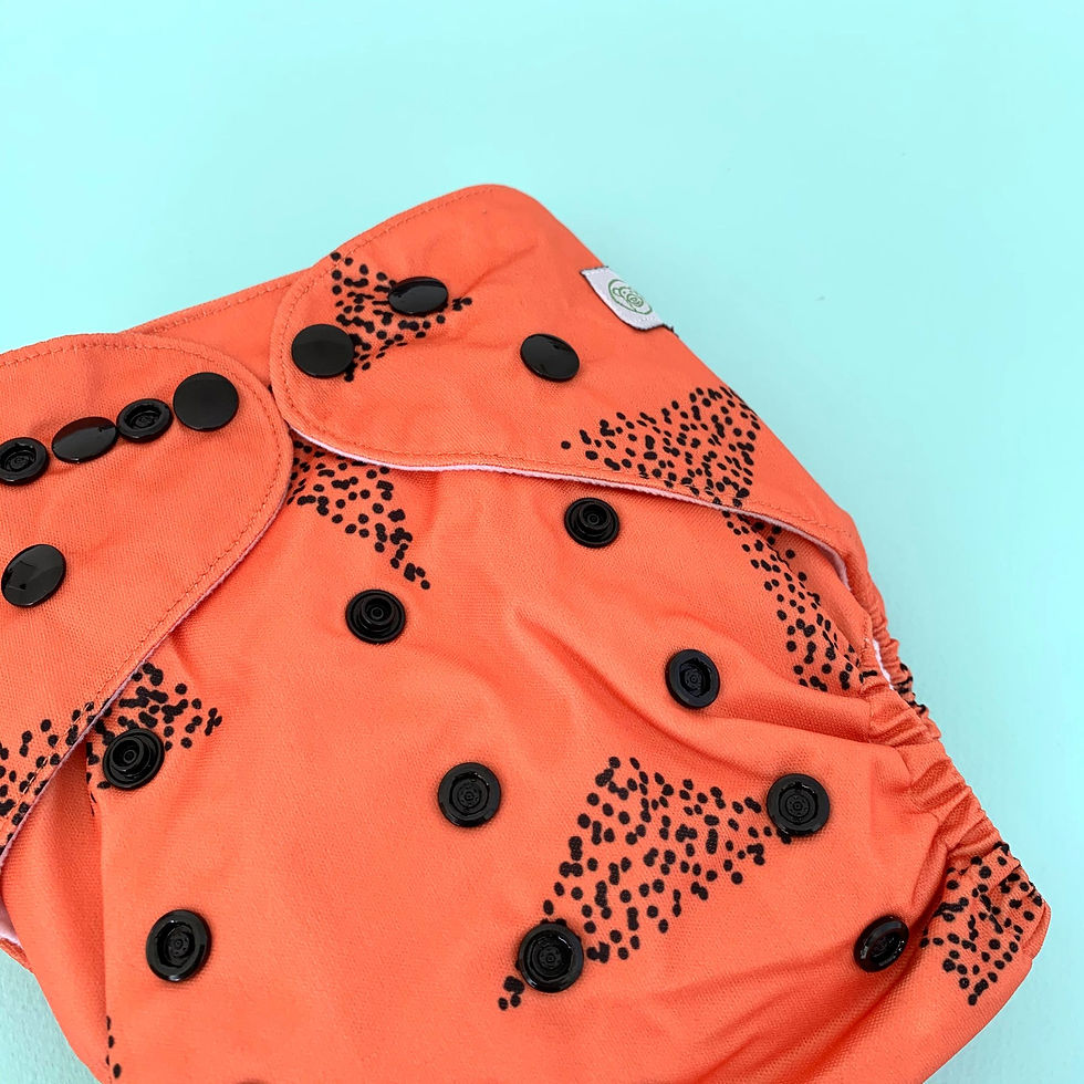 Thumbnail: Rust Shapes Cloth Nappy - Suede Cloth