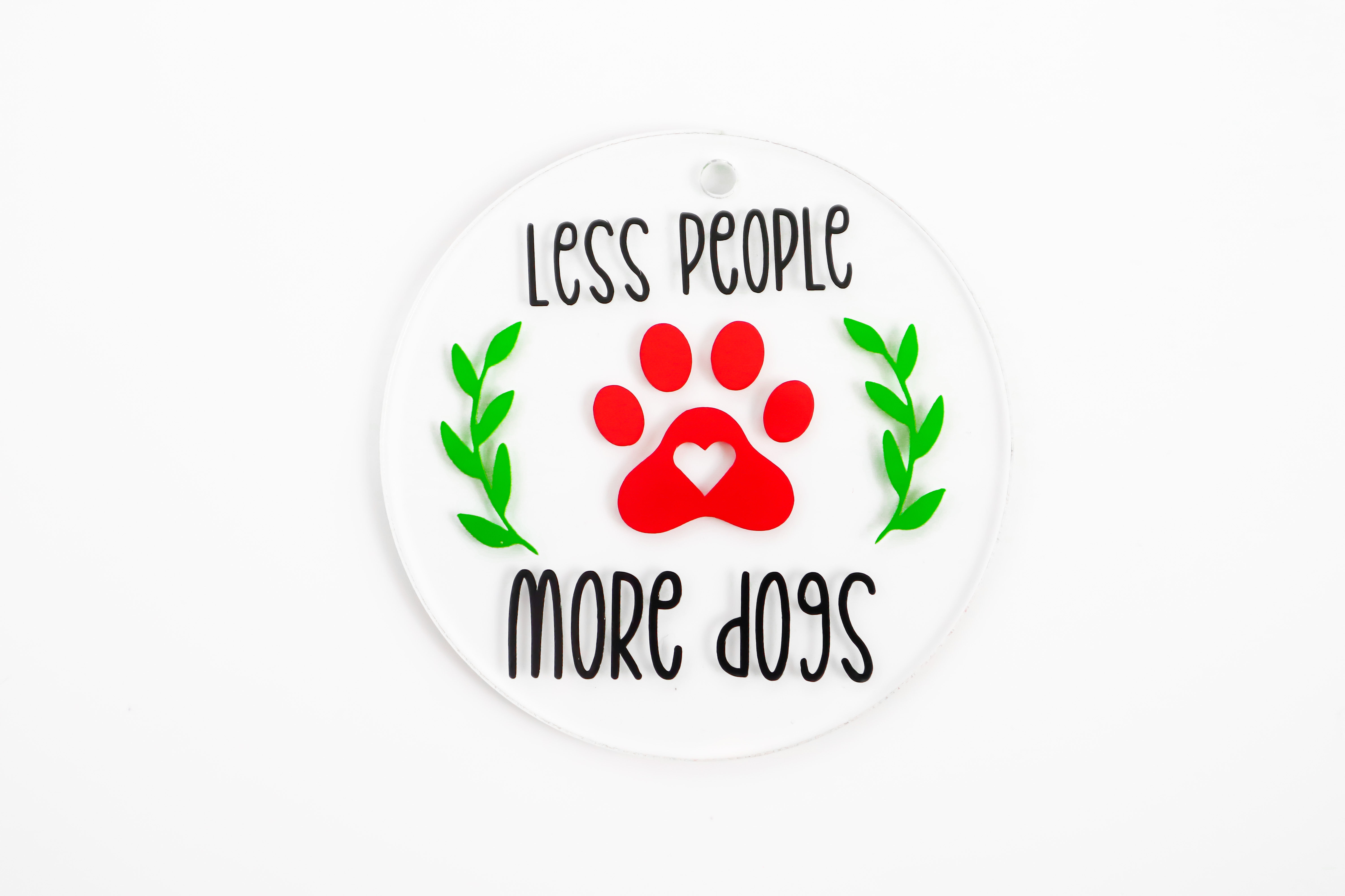 Less People More Dogs Ornament