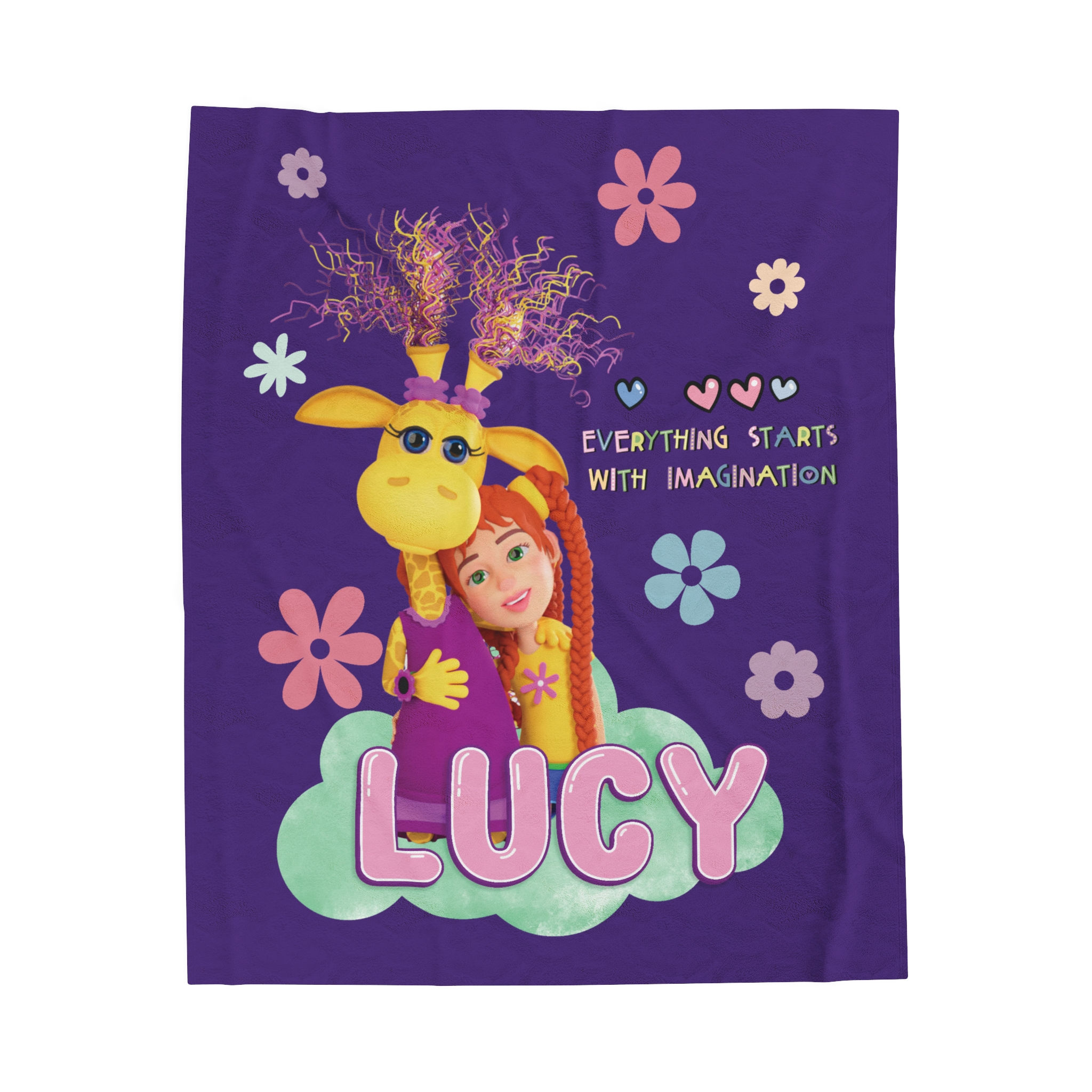Everything Starts With Imagination - Lucy Plush Blanket - Size 50" x60"