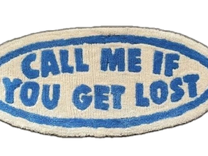 a patch like a rug that says call me iff you get lost