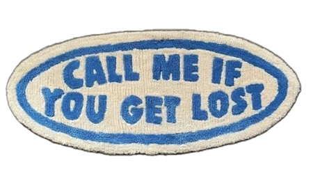 a patch like a rug that says call me iff you get lost 