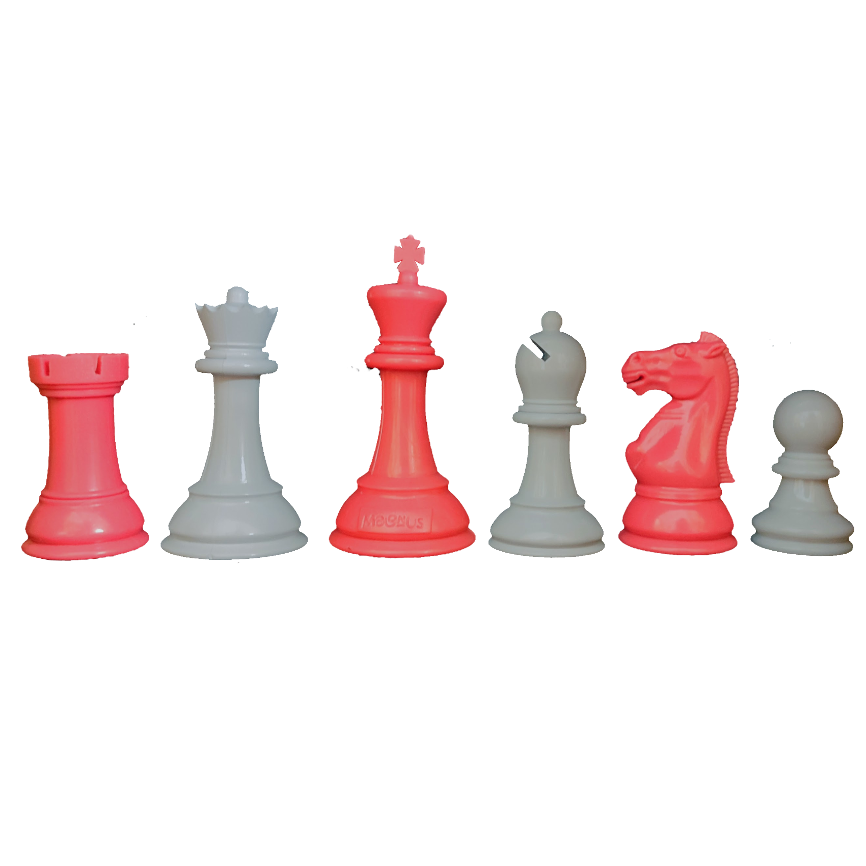 Ajedrez Magnus de 650gr Blanco/Coral